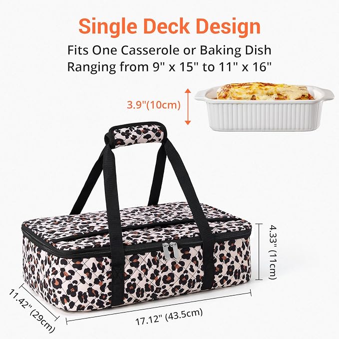 Insulated Casserole Carrier Portable Food Tote - Image 2
