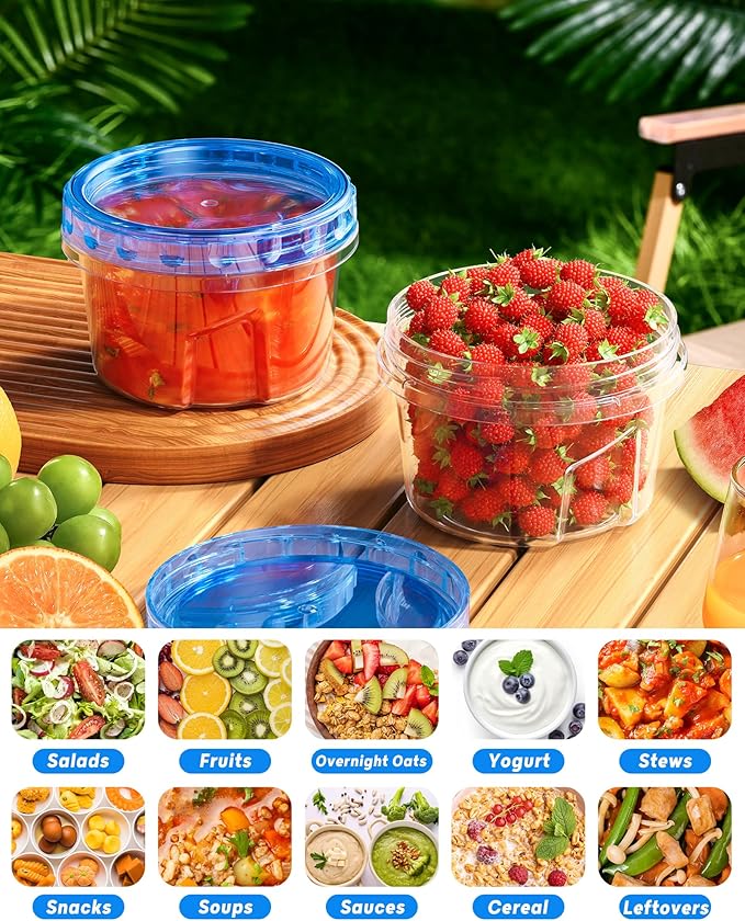 BiuLeon 6 Pack-17oz Freezer Storage Containers, Plastic Food Storage Containers - Image 6