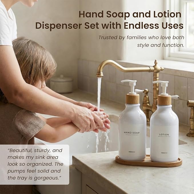MaisoNovo Soap Dispenser Bathroom Set of 2-16.9 oz Bathroom Soap Dispenser Set - Image 6