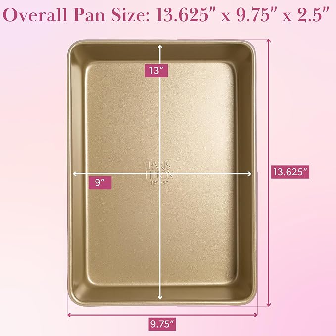 Paris Hilton Nonstick Carbon Steel Bakeware Collection, 13-Inch x 9-Inch - Image 5