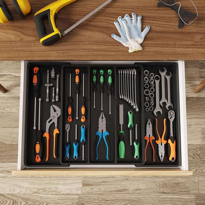 Lifewit Utensil Organizer for Kitchen Drawers, Expandable Cooking Utensil Tray - Image 9