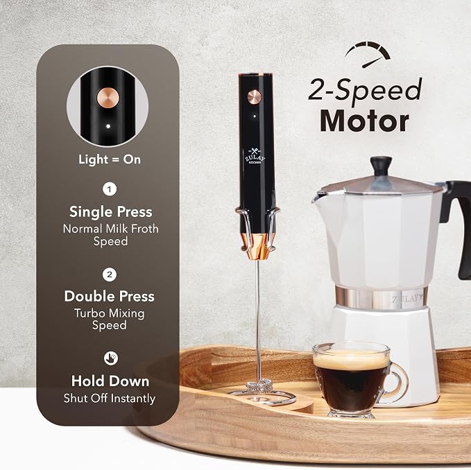 Zulay Kitchen Rechargeable Milk Frother Handheld - Image 4
