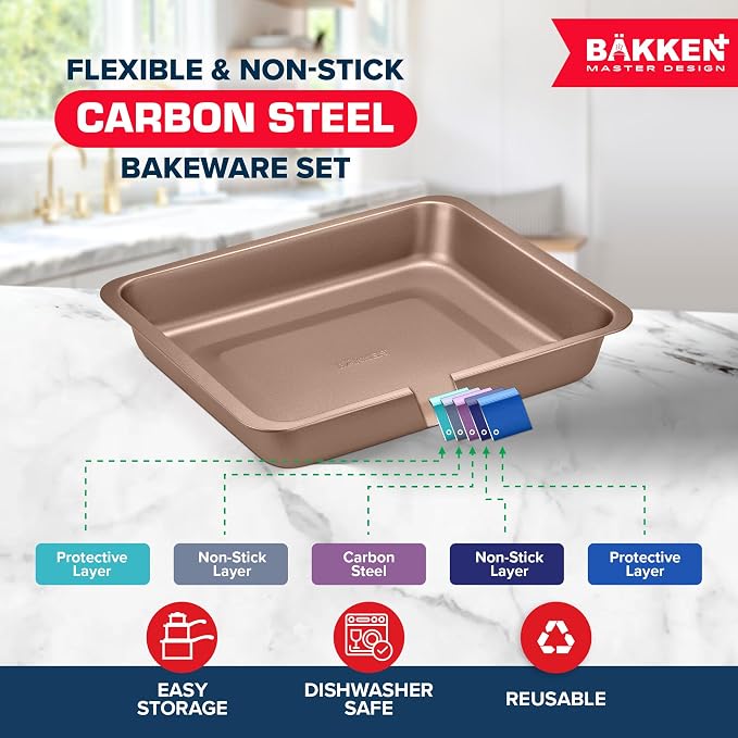 BAKKEN 6-Piece Kitchen Baking Pan Set - Image 3