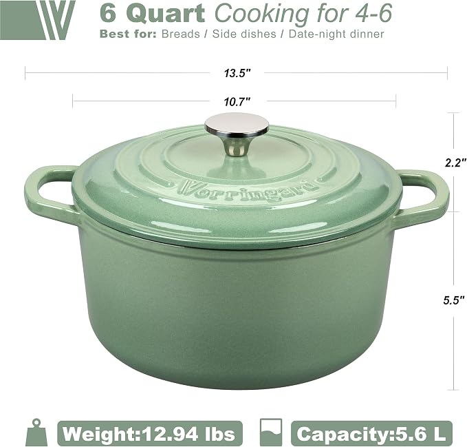 VORRINGARD Enameled Cast Iron Dutch Oven Pot - Image 2