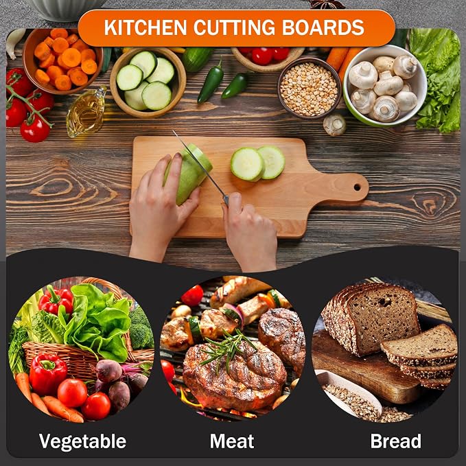 AWIZOM 6 Pcs Thicken Bamboo Cutting Board Bulk 11x5 Inch Personalized Wood - Image 6