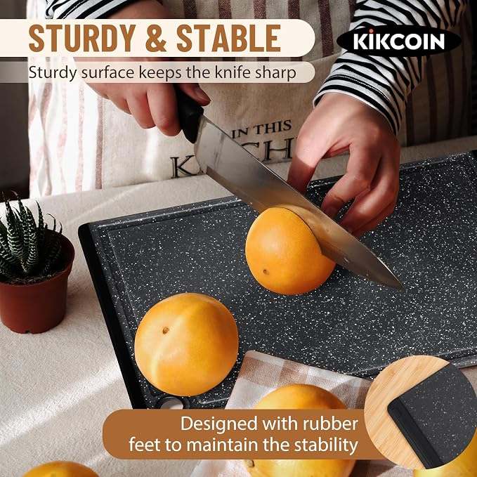 Plastic Cutting Boards for Kitchen, 3-Piece Large Cutting Board Set Dishwasher - Image 5