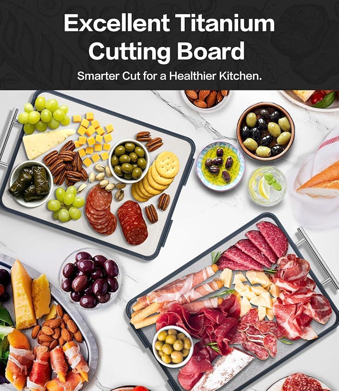 Titanium Cutting Board for Kitchen- Double Sided Cutting Board - Image 7