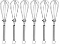 Anaeat 6 Pack Small Wire Whisks, Portable Stainless Steel Kitchen Tiny Whisk & by Anaeat