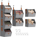 Hanging Closet Organizer, Modular 4-in-1 Hanging Shelves, Grey