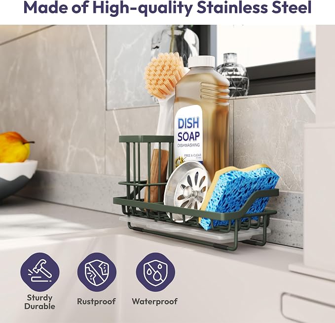 SWTYMIKI Sink Caddy Sponge Holder - Image 2
