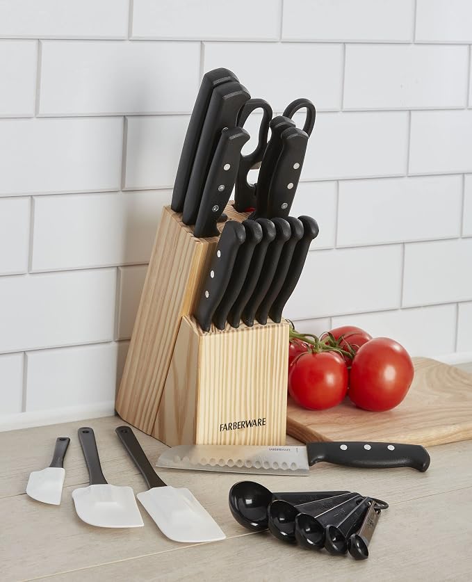 Farberware 22-Piece Never Needs Sharpening Triple Rivet High-Carbon Stainless - Image 6