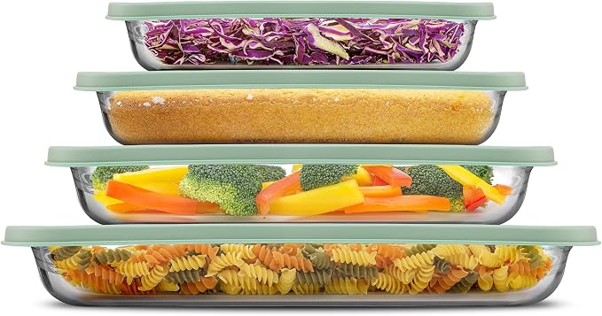 JoyJolt 8-Piece Borosilicate Glass Oven Dishes by JoyJolt