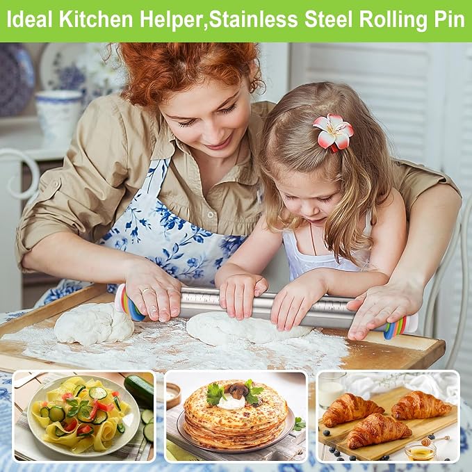 Adjustable Rolling Pin with Thickness Rings - Image 6