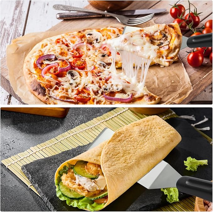 【2 Pack】 Small Metal Spatula Set, Mini Stainless Steel Serving Spatulas - Image 5