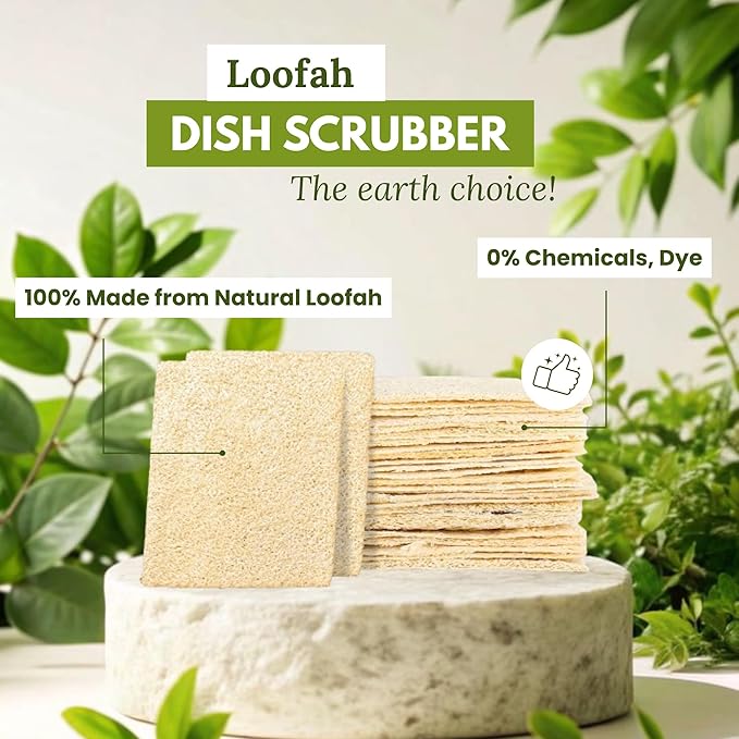 Natural Loofah Dish Sponge Multipurpose Dish Sponges - Image 2