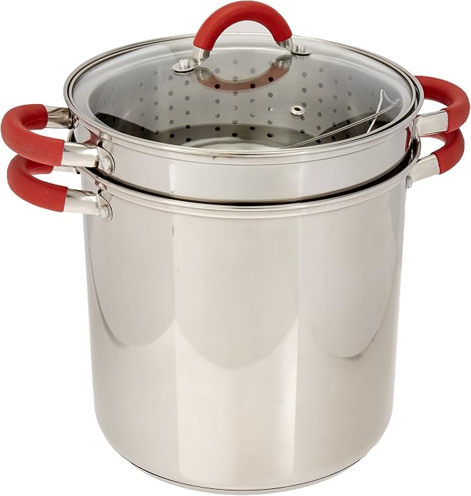 EXCELSTEEL 12 Qt Multifunction Stainless Steel Pasta Cooker by EXCELSTEEL