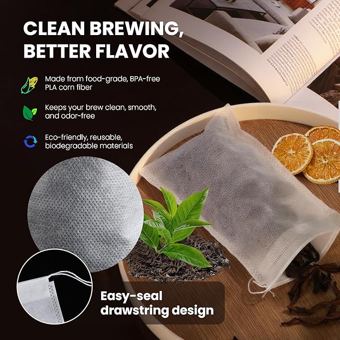 Cold Brew Bags, 6 * 8 Inch Fine Mesh Drawstring Pouches, Fits Mason Jars & - Image 7