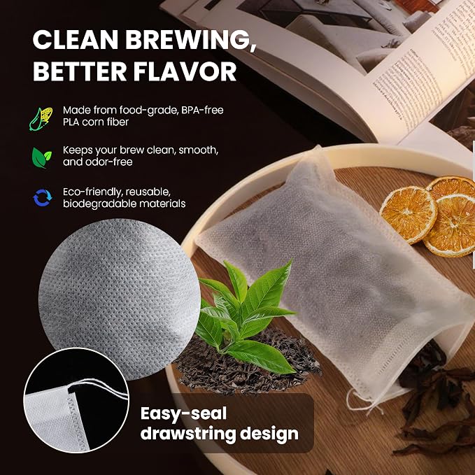 Cold Brew Bags, 8 * 12 Inch Fine Mesh Drawstring Pouches, Fits Mason Jars & - Image 7