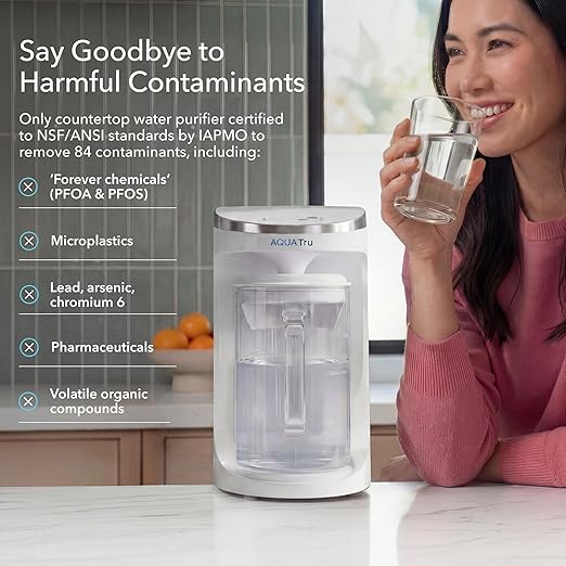 AquaTru Carafe Countertop Water Purifier | Compact 4-Stage Reverse Osmosis - Image 3