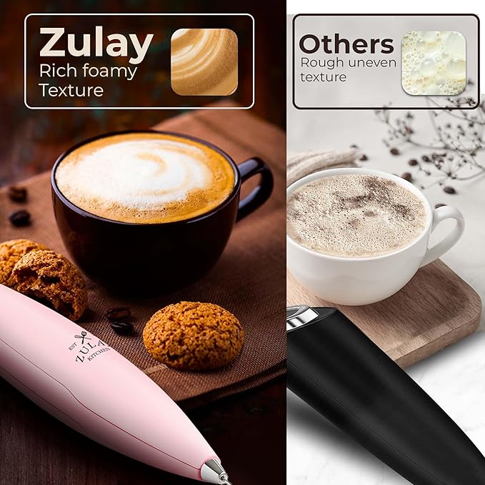 Zulay Kitchen Patented Tornado Triple Whisk Milk Frother - Image 6