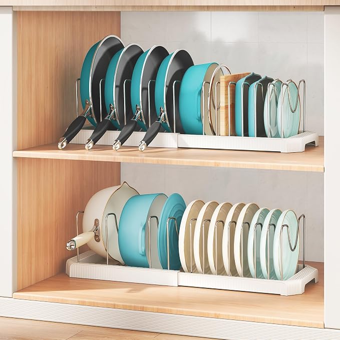 Pots and Pans Organizer for under Cabinet, Pan Pot Organizers inside Cabinet - Image 9