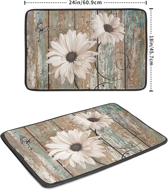 Giwawa Rustic Daisy Board Dish Drying Mat - Image 2
