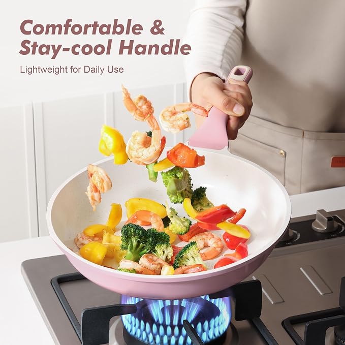 SENSARTE Nonstick Ceramic Frying Pan 8-Inch, Healthy Non Toxic Skillet - Image 5