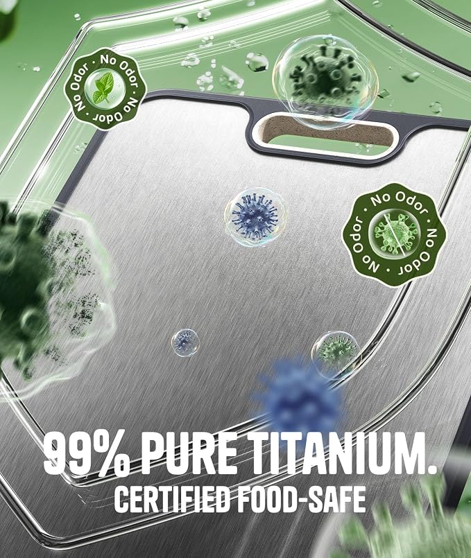 Titanium Cutting Board Set of 3, Dual Sided Design Non Toxic Cutting Boards - Image 3