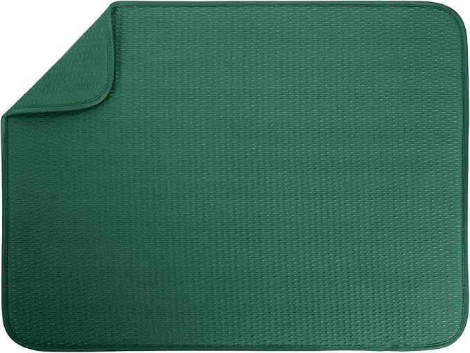 S&T INC. Dish Drying Mat XL, 18” x 24”, Absorbent Microfiber Kitchen Counter Mat by STINC