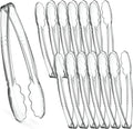 Plasticpro 9'' Serving Tongs Heavy Duty Reusable Kitchen and BBQ Clear Serving by PLASTICPRO