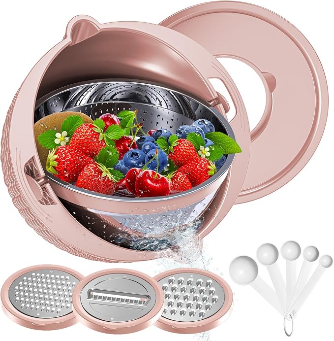4-1 Colander with Bowl & Spoons Set - Image 8