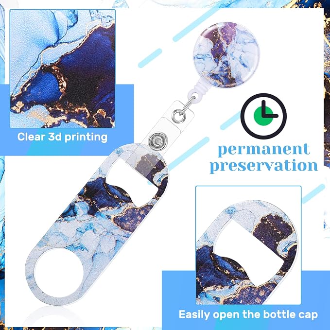 Irenare 6 Pcs Flat Bottle Openers Retractable Bar Keys - Image 3