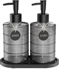 MASADI Soap Dispenser Set with Bamboo Tray, Dish and Hand Soap Lotion Dispenser by masadi