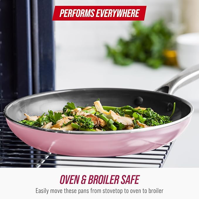 Blue Diamond 8" Nonstick Frying Pan Skillet, Ceramic Diamond Infused PFAS-Free - Image 6