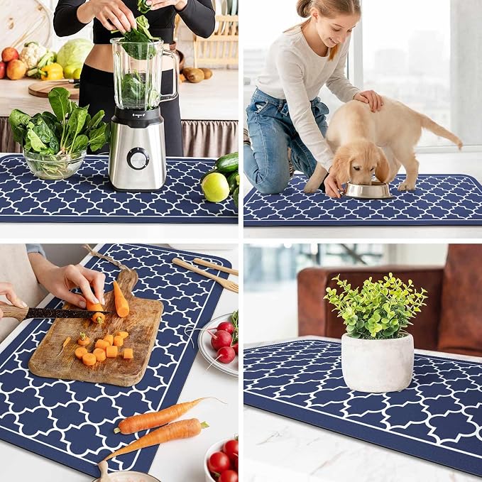 WISELIFE Dish Drying Mat Super Absorbent Drying Mat Large Dish Drying Mats - Image 6