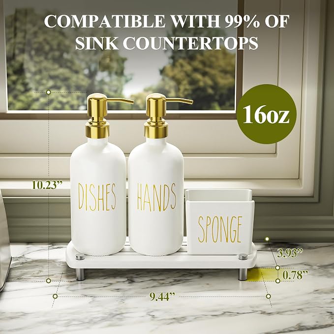 Cisily Kitchen Soap Dispenser Set Comes - Image 6
