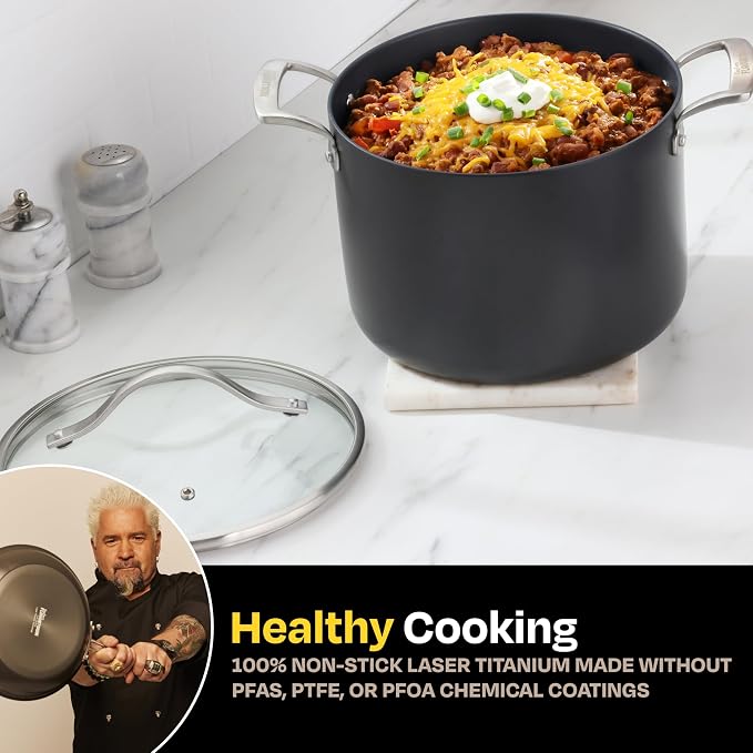 Guy Fieri's Flavortown Laser Titanium 8-Quart Stock Pot - Image 3