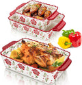 Coloch 3 Pack Ceramic Baking Dishes, Rectangular Bakeware Set Hand-painted by Coloch