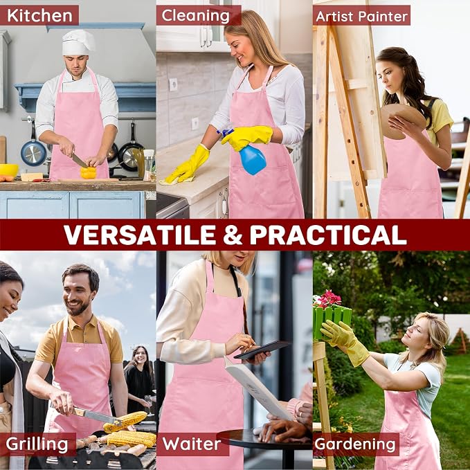 2 Pcs Plus Size Chef Apron, Unisex Professional Apron - Image 7