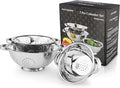 Avador Set of 3 Stainless Steel Colanders, Comes in 1.5 Quart 3qt Quart and 5 by AVADOR