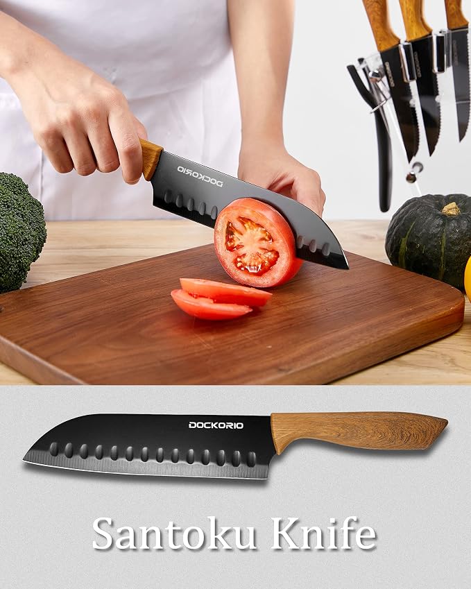 Kitchen Knife Set with Block, all in one 19 PCS High Carbon Stainless Steel - Image 6