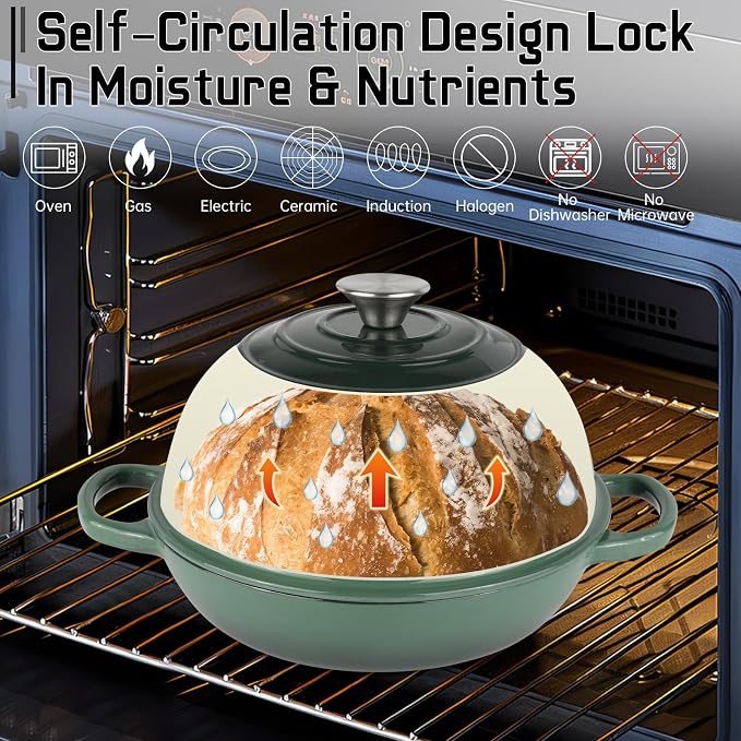 Enameled Cast Iron Bread Oven, Dutch Oven Pot - Image 4