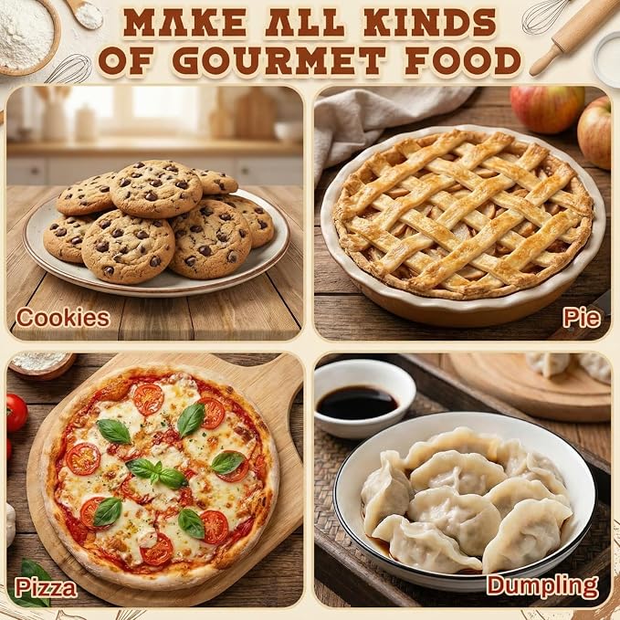 Chengu Wooden Cookie Rolling Pin 1/4-in. Fixed Depth Rolling Pins - Image 4