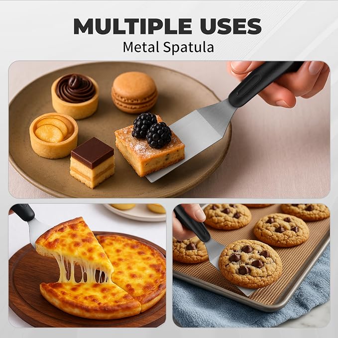 2Pcs Stainless Steel Spatula Set, Mini Serving Spatula - Image 5