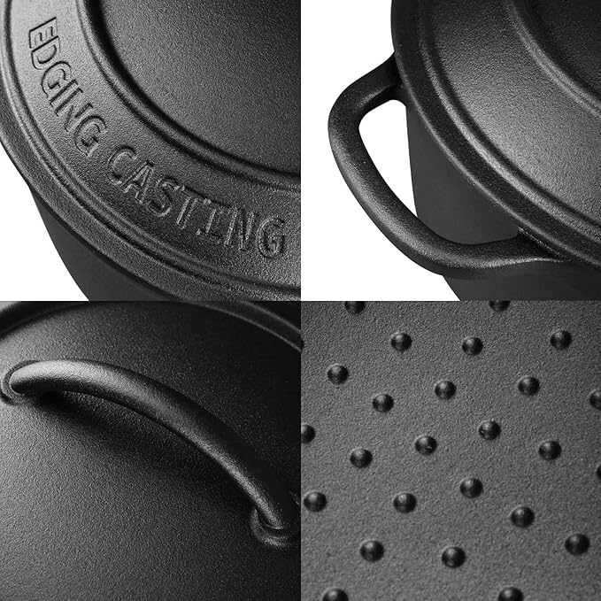 Pre-Seasoned Cast Iron Dutch Oven Pot - Image 9