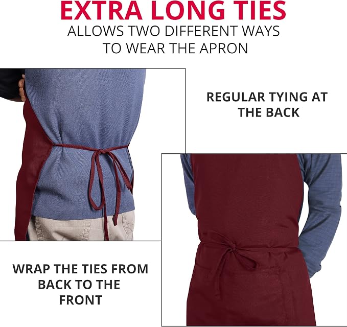 Utopia Kitchen 2 Pack Bib Apron, Adjustable - Image 6