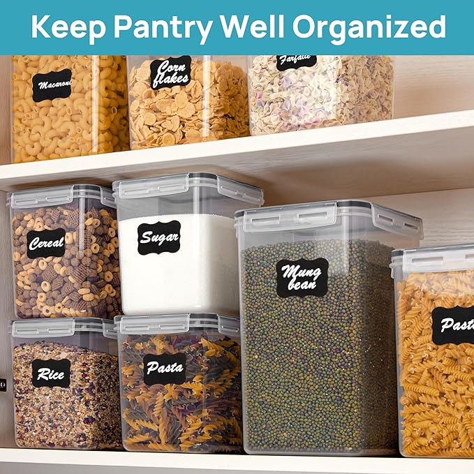 Vtopmart 10 PCS Flour and Sugar Storage Container, Large Airtight Food Canisters - Image 7