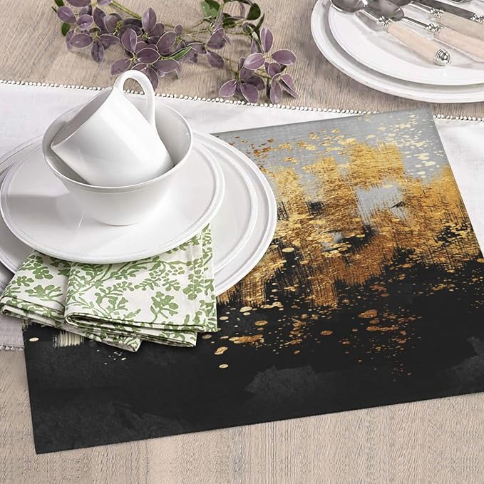 Black Gold Art Splash Dish Drying Mat - Image 3