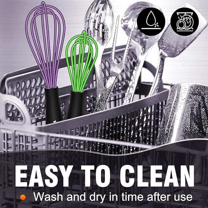 Walfos Mini Silicone Whisk, Heat Resistant - Image 9