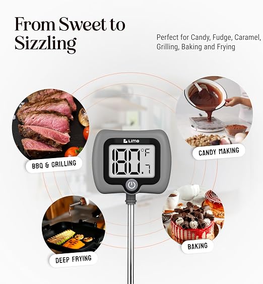 Digital Candy Thermometer with Pot Clip, Instant Read Kitchen Thermometer - Image 6